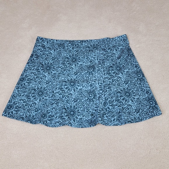 RipSkirt Hawaii Women's L Tuscan Blues Floral Paisley Quick Dry Wrap Skirt - Picture 3 of 11